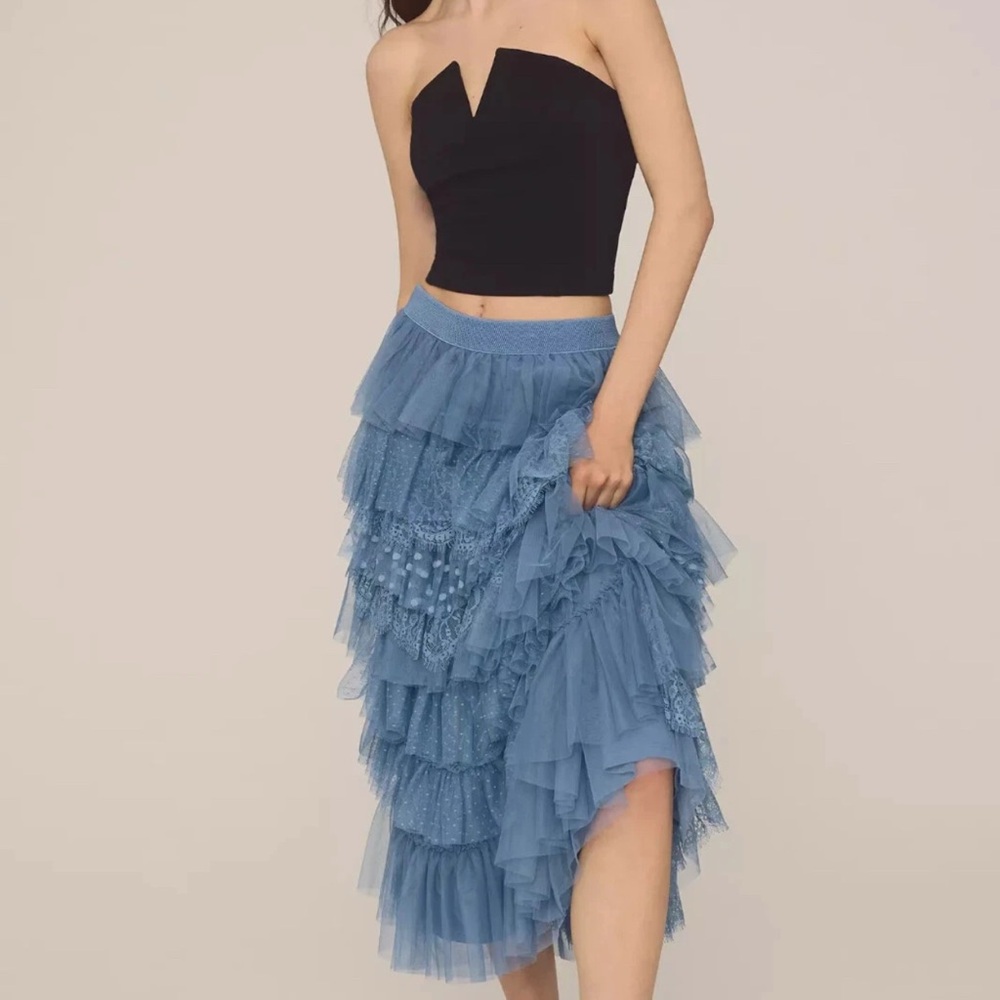 Anthropologie NEW Maeve Strapless Corset Top, Black, Size XL